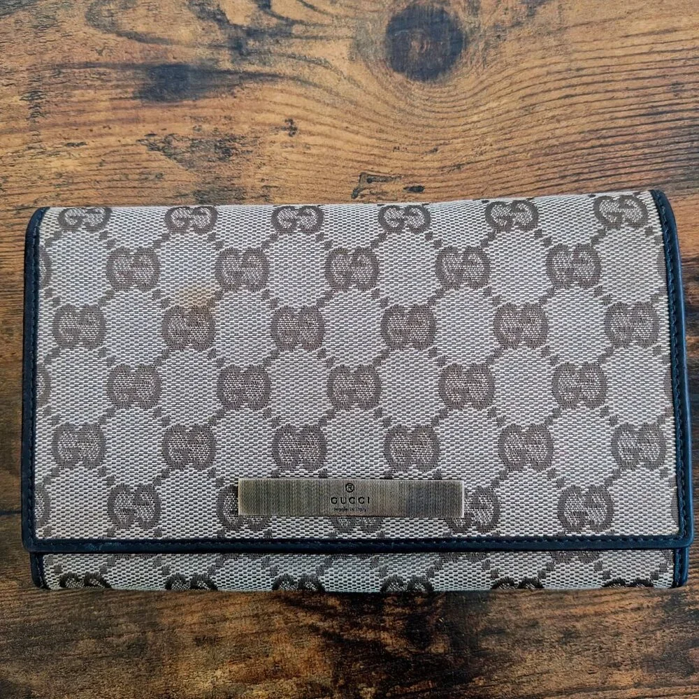Vintage GUCCI Canvas Continental Wallet - Picture 11 of 15